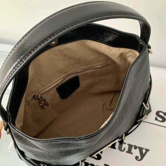 Lustro Luxe — Genuine Leather Bag with Adjustable Strap - Picture 6 of 8